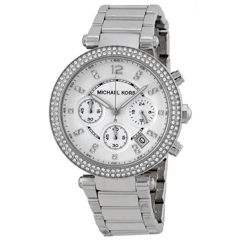 michael kors ladies silver parker watch mk5353|Michael Kors parker watch.